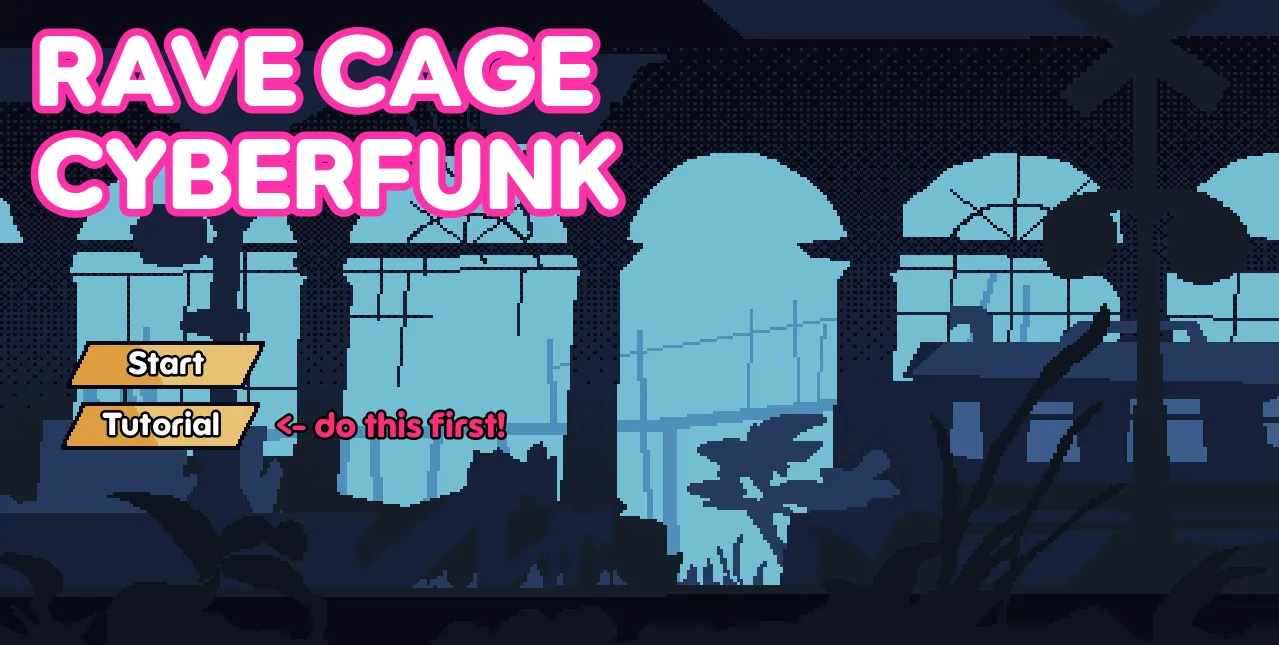 Rave Cage Cyberfunk main menu